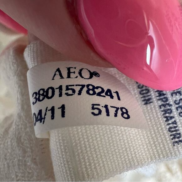 2011 American Eagle floral lace off white sheer blouse size Small - Picture 3 of 5